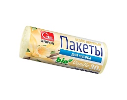 Мешки для мусора 30 л, ароматизированные, Ваниль, бежевые, в рулоне 20 шт., ПНД, 9 мкм, 560х530 мм, GRIFON Aroma, 101-020 V в Кинешму