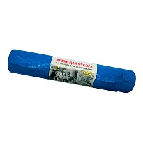 Мешки для мусора 200 л, с завязками, синие, в рулоне 5 шт., ПВД, 45 мкм, 1100х850 мм, Концепция Быта Vitalux, 604934 в Кинешму