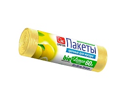 Мешки для мусора 60 л, ароматизированные, Лимон, желтые, в рулоне 20 шт., ПНД, 9 мкм, 650х550 мм, GRIFON Aroma, 101-023 Li в Кинешму