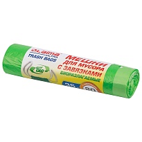 Мешки для мусора 35 л, биоразлагаемые с завязками, зеленые, в рулоне 20 шт., ПНД, 14 мкм, 600х500 мм, LAIMA ULTRA, 607688 в Кинешму Мешки для мусора 35 л, биоразлагаемые с завязками, зеленые, в рулоне 20 шт., ПНД, 14 мкм, 600х500 мм, LAIMA ULTRA, 607688 в Кинешму