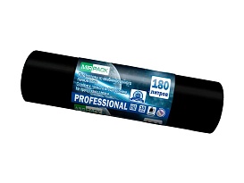 Мешки для мусора 180 л, ароматизированные, черные, в рулоне 10 шт., ПВД, 30 мкм, 1100х930 мм, PROFESSIONAL, 1801044 в Кинешму