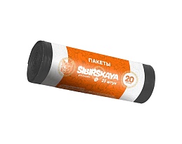 Мешки для мусора 20 л, черные, в рулоне 25 шт., ПНД, 6 мкм, 420х450 мм, SIBIRSKAYA, 101-001 S в Кинешму