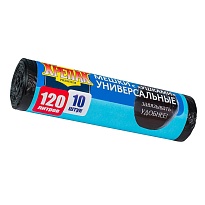 Мешки для мусора 120 л, с ушками, черные, в рулоне 10 шт., ПНД, 15 мкм, 1100х700 мм, Крепак, 4607075710474 в Кинешму Мешки для мусора 120 л, с ушками, черные, в рулоне 10 шт., ПНД, 15 мкм, 1100х700 мм, Крепак, 4607075710474 в Кинешму
