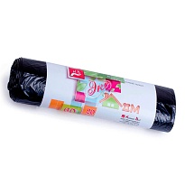 Мешки для мусора 60 л, черные, в рулоне 20 шт., ПНД, 7 мкм, 700х600 мм, Концепция Быта ЭкоДом, 601349 в Кинешму