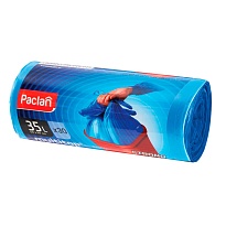 Мешки для мусора 35 л, с ушками, синие, в рулоне 30 шт., ПНД, 10,5 мкм, 640х500 мм, PACLAN Multitop, 600819 в Кинешму